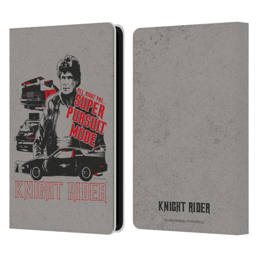 Knight Rider Core Graphics Super Pursuit Mode Leather Book Wallet Case Cover For Amazon Kindle Paperwhite 5 (2021)