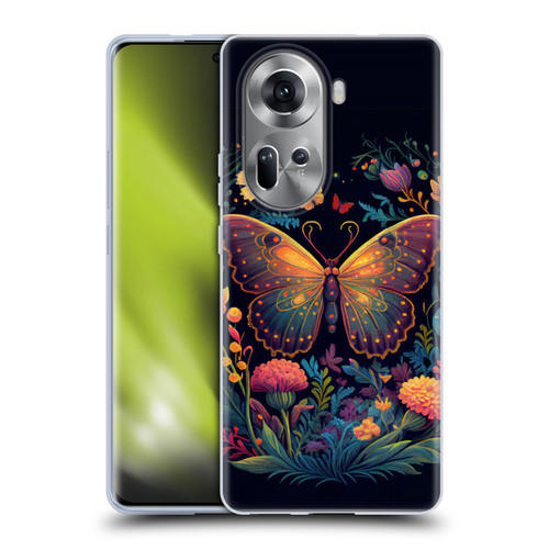 JK Stewart Art Butterfly In Night Garden Soft Gel Case for OPPO Reno11
