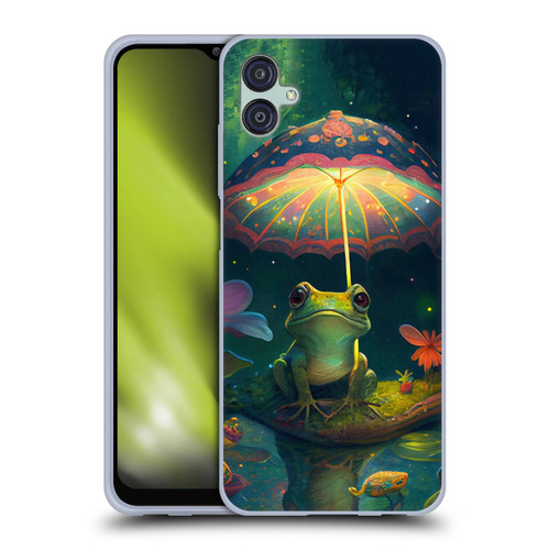 JK Stewart Art Frog With Umbrella Soft Gel Case for Samsung Galaxy M04 5G / A04e