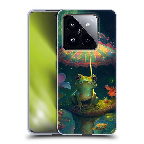 JK Stewart Art Frog With Umbrella Soft Gel Case for Xiaomi 14 Pro