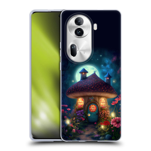 JK Stewart Graphics Mushroom House Soft Gel Case for OPPO Reno11 Pro