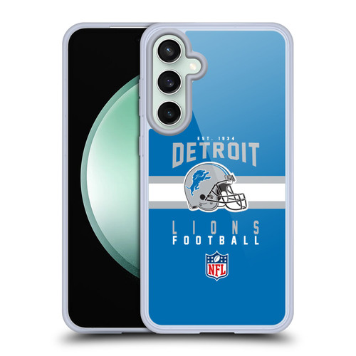 NFL Detroit Lions Graphics Helmet Typography Soft Gel Case for Samsung Galaxy S23 FE 5G