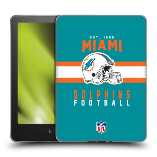 NFL Miami Dolphins Graphics Helmet Typography Soft Gel Case for Amazon Kindle Paperwhite 5 (2021)