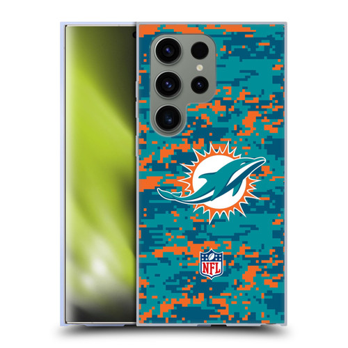 NFL Miami Dolphins Graphics Digital Camouflage Soft Gel Case for Samsung Galaxy S24 Ultra 5G