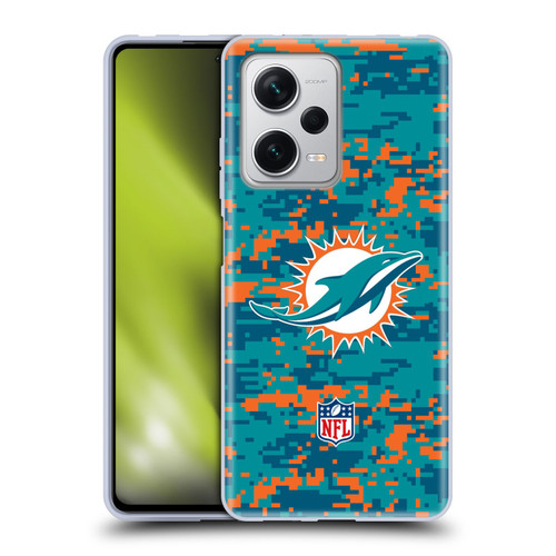 NFL Miami Dolphins Graphics Digital Camouflage Soft Gel Case for Xiaomi Redmi Note 12 Pro+ 5G