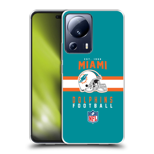 NFL Miami Dolphins Graphics Helmet Typography Soft Gel Case for Xiaomi 13 Lite 5G