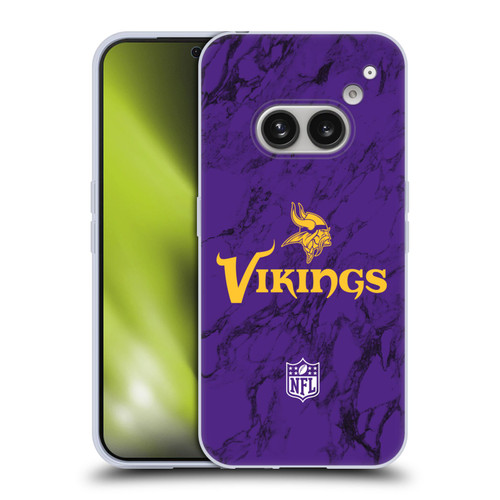 NFL Minnesota Vikings Graphics Coloured Marble Soft Gel Case for Nothing Phone (2a)