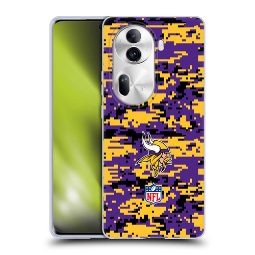 NFL Minnesota Vikings Graphics Digital Camouflage Soft Gel Case for OPPO Reno11 Pro