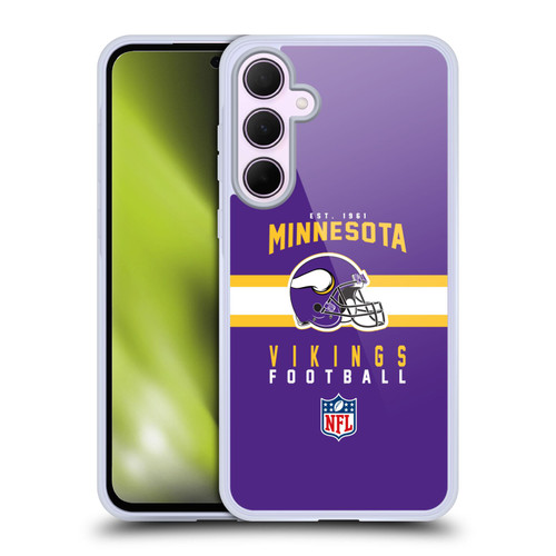 NFL Minnesota Vikings Graphics Helmet Typography Soft Gel Case for Samsung Galaxy A35 5G