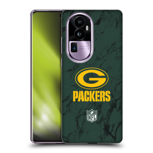 NFL Green Bay Packers Graphics Coloured Marble Soft Gel Case for OPPO Reno10 Pro+