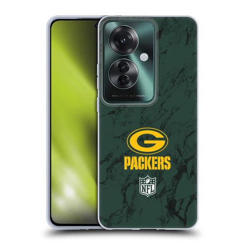 NFL Green Bay Packers Graphics Coloured Marble Soft Gel Case for OPPO Reno11 F 5G / F25 Pro 5G