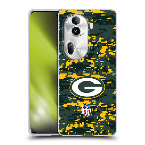 NFL Green Bay Packers Graphics Digital Camouflage Soft Gel Case for OPPO Reno11 Pro