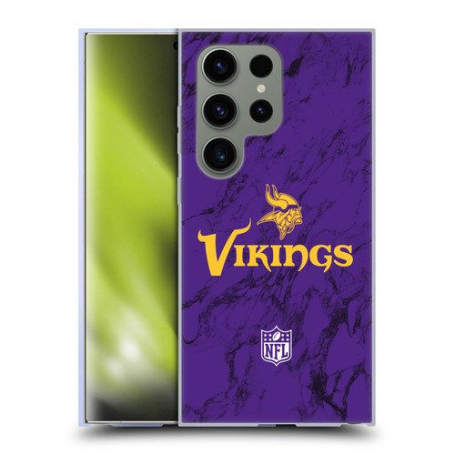 NFL Minnesota Vikings Graphics Coloured Marble Soft Gel Case for Samsung Galaxy S24 Ultra 5G