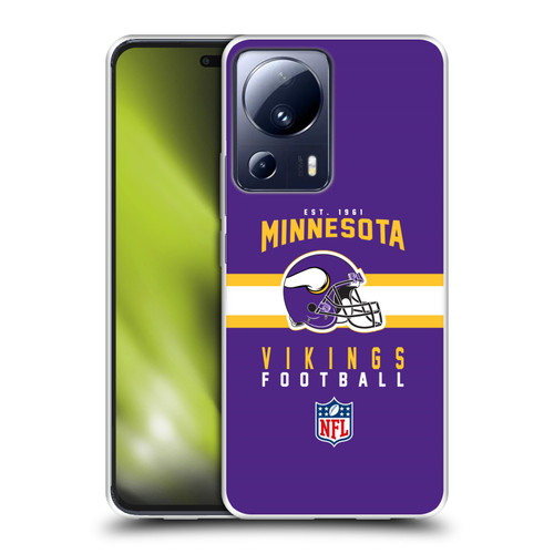 NFL Minnesota Vikings Graphics Helmet Typography Soft Gel Case for Xiaomi 13 Lite 5G