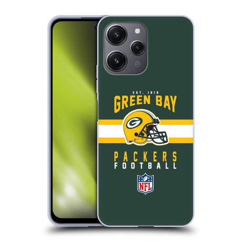 NFL Green Bay Packers Graphics Helmet Typography Soft Gel Case for Xiaomi Redmi 12