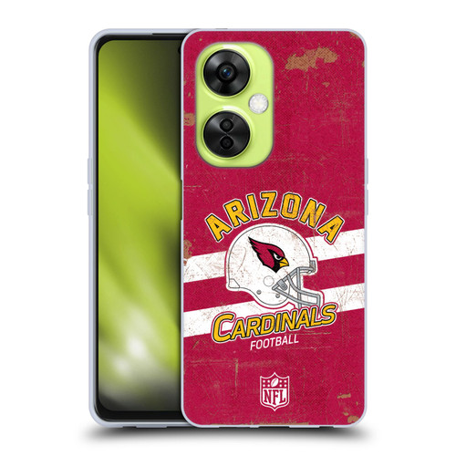 NFL Arizona Cardinals Logo Art Helmet Distressed Soft Gel Case for OnePlus Nord CE 3 Lite 5G