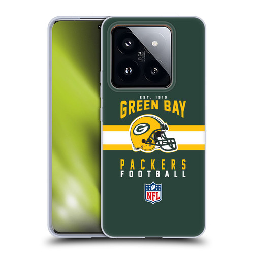 NFL Green Bay Packers Graphics Helmet Typography Soft Gel Case for Xiaomi 14 Pro