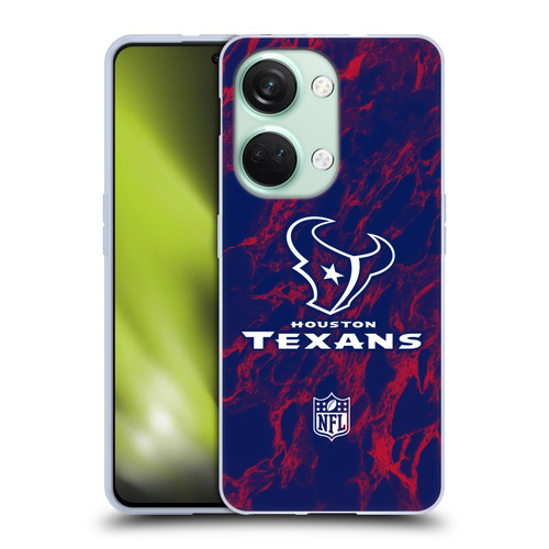 NFL Houston Texans Graphics Coloured Marble Soft Gel Case for OnePlus Nord 3 5G