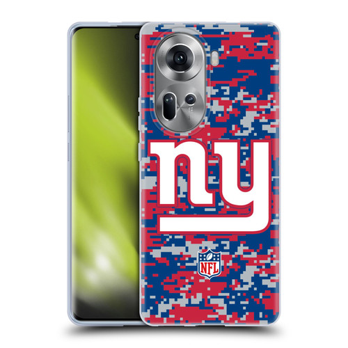 NFL New York Giants Graphics Digital Camouflage Soft Gel Case for OPPO Reno11
