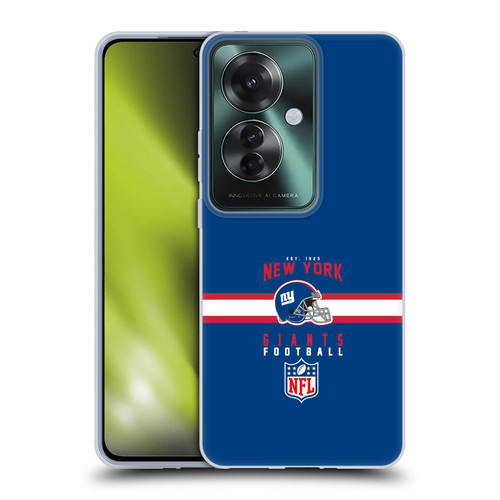 NFL New York Giants Graphics Helmet Typography Soft Gel Case for OPPO Reno11 F 5G / F25 Pro 5G