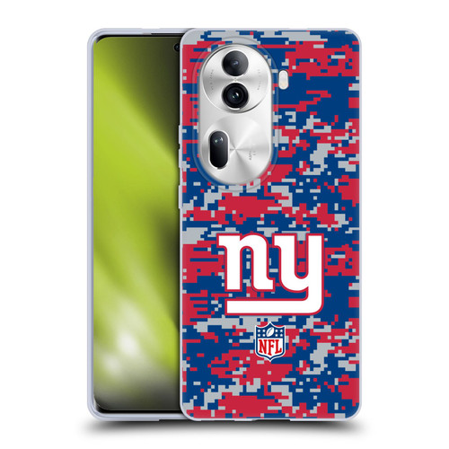 NFL New York Giants Graphics Digital Camouflage Soft Gel Case for OPPO Reno11 Pro