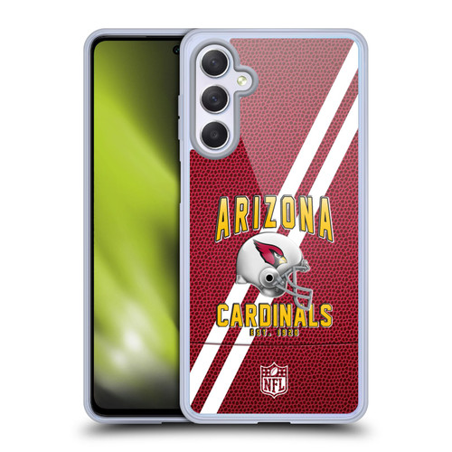 NFL Arizona Cardinals Logo Art Football Stripes Soft Gel Case for Samsung Galaxy M54 5G