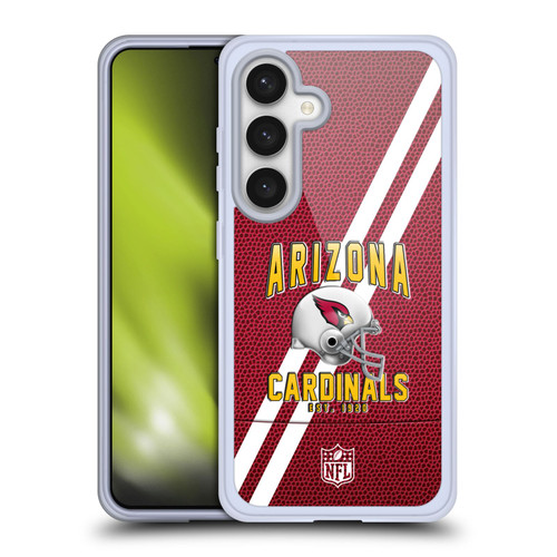 NFL Arizona Cardinals Logo Art Football Stripes Soft Gel Case for Samsung Galaxy S24 5G