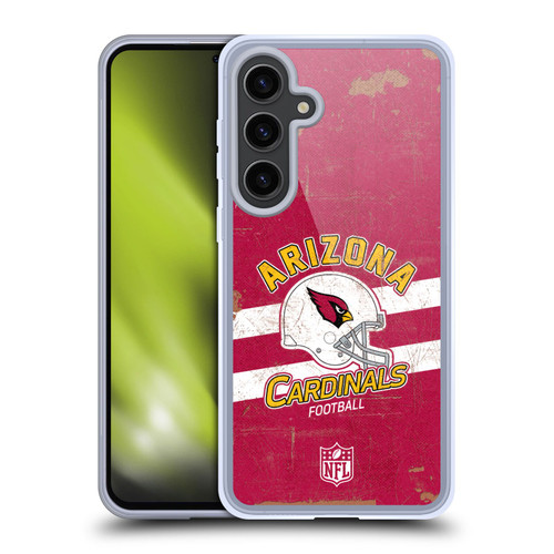 NFL Arizona Cardinals Logo Art Helmet Distressed Soft Gel Case for Samsung Galaxy S24+ 5G