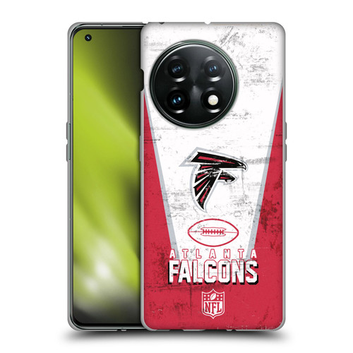 NFL Atlanta Falcons Logo Art Banner Soft Gel Case for OnePlus 11 5G