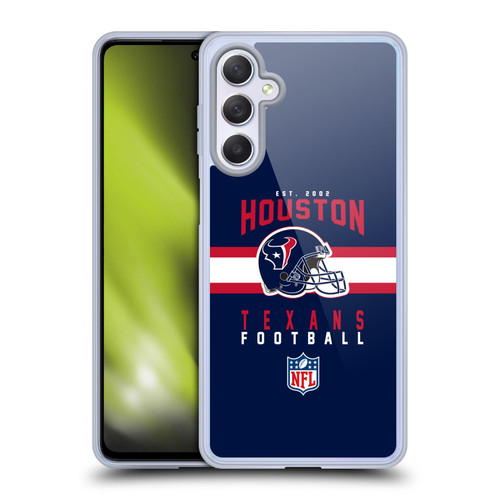 NFL Houston Texans Graphics Helmet Typography Soft Gel Case for Samsung Galaxy M54 5G