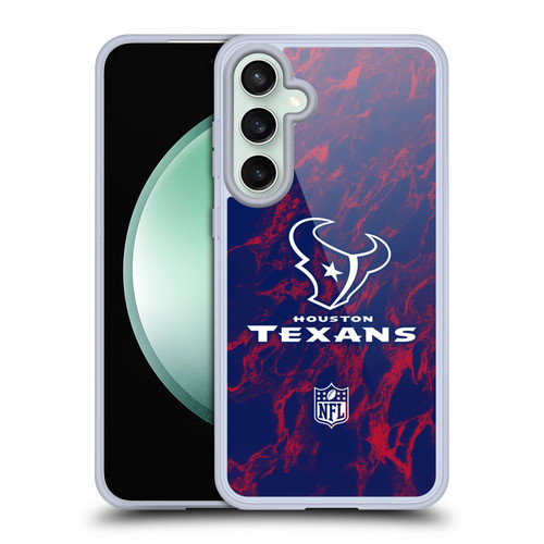NFL Houston Texans Graphics Coloured Marble Soft Gel Case for Samsung Galaxy S23 FE 5G