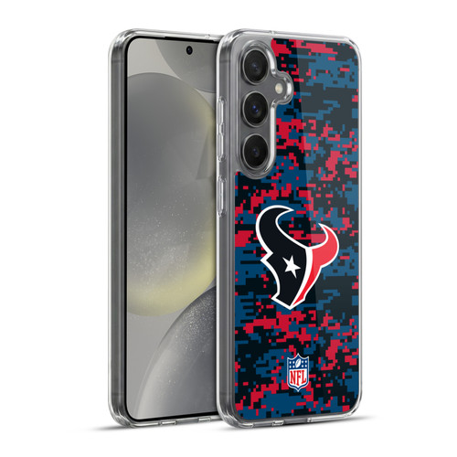 NFL Houston Texans Graphics Digital Camouflage Soft Gel Case for Samsung Galaxy S24+ 5G & MagSafe