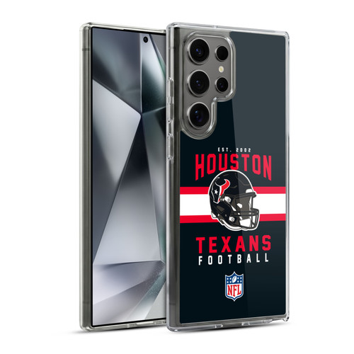 NFL Houston Texans Graphics Helmet Typography Soft Gel Case for Samsung Galaxy S24 Ultra 5G & MagSafe