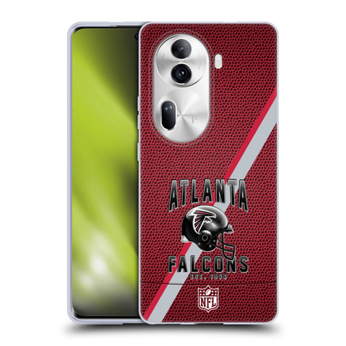 NFL Atlanta Falcons Logo Art Football Stripes Soft Gel Case for OPPO Reno11 Pro