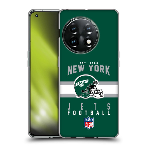 NFL New York Jets Graphics Helmet Typography Soft Gel Case for OnePlus 11 5G