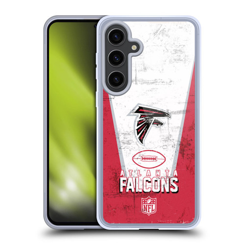 NFL Atlanta Falcons Logo Art Banner Soft Gel Case for Samsung Galaxy S24+ 5G