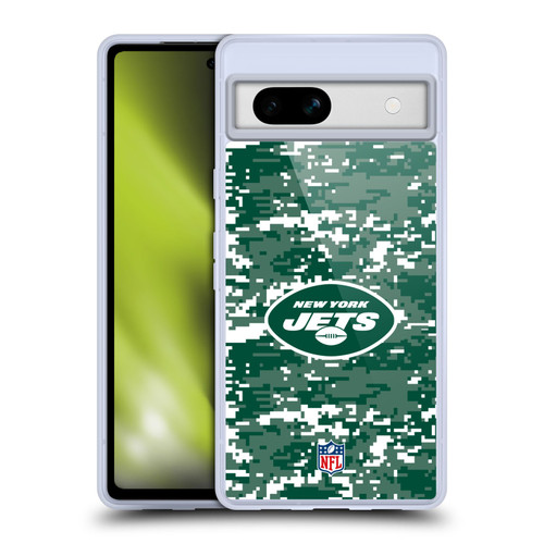 NFL New York Jets Graphics Digital Camouflage Soft Gel Case for Google Pixel 7a