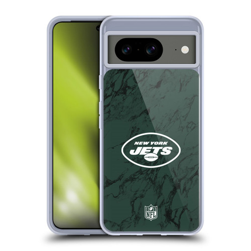 NFL New York Jets Graphics Coloured Marble Soft Gel Case for Google Pixel 8