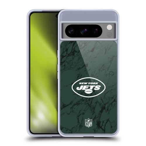 NFL New York Jets Graphics Coloured Marble Soft Gel Case for Google Pixel 8 Pro
