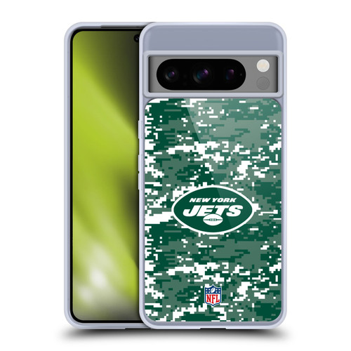 NFL New York Jets Graphics Digital Camouflage Soft Gel Case for Google Pixel 8 Pro