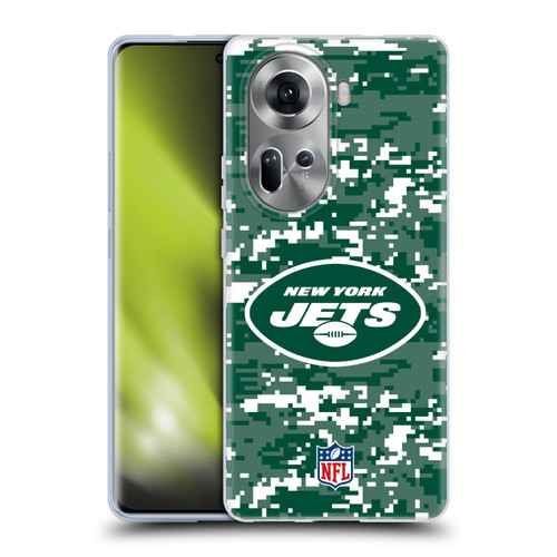 NFL New York Jets Graphics Digital Camouflage Soft Gel Case for OPPO Reno11