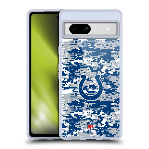 NFL Indianapolis Colts Graphics Digital Camouflage Soft Gel Case for Google Pixel 7a