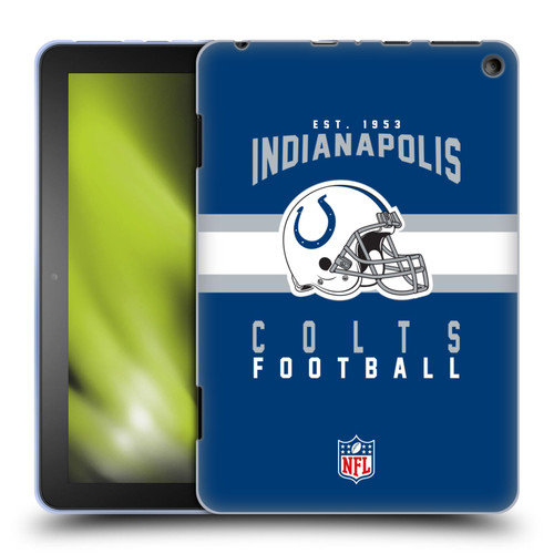NFL Indianapolis Colts Graphics Helmet Typography Soft Gel Case for Amazon Fire HD 8/Fire HD 8 Plus 2020