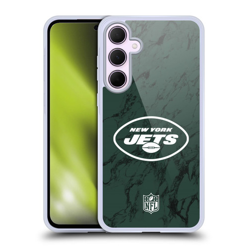 NFL New York Jets Graphics Coloured Marble Soft Gel Case for Samsung Galaxy A35 5G