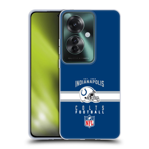 NFL Indianapolis Colts Graphics Helmet Typography Soft Gel Case for OPPO Reno11 F 5G / F25 Pro 5G