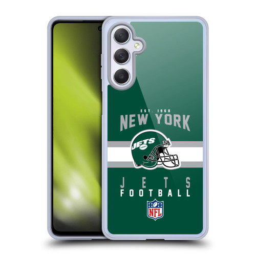 NFL New York Jets Graphics Helmet Typography Soft Gel Case for Samsung Galaxy M54 5G
