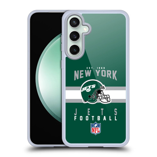 NFL New York Jets Graphics Helmet Typography Soft Gel Case for Samsung Galaxy S23 FE 5G
