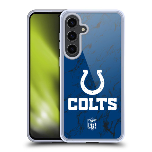NFL Indianapolis Colts Graphics Coloured Marble Soft Gel Case for Samsung Galaxy S24+ 5G