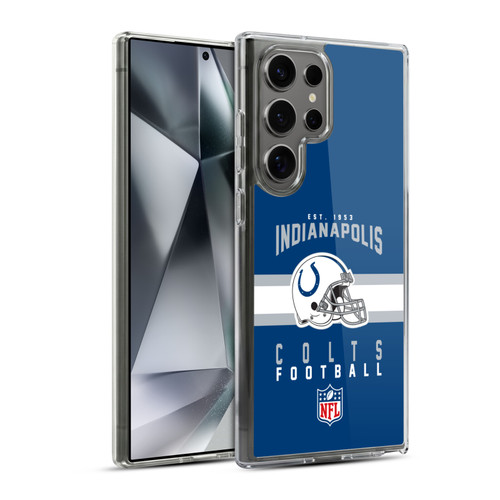NFL Indianapolis Colts Graphics Helmet Typography Soft Gel Case for Samsung Galaxy S24 Ultra 5G & MagSafe