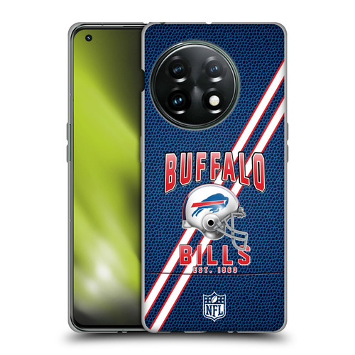 NFL Buffalo Bills Logo Art Football Stripes Soft Gel Case for OnePlus 11 5G
